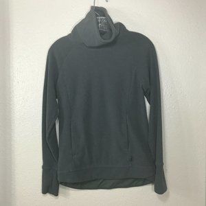 Outdoor Research Trail Mix Gray Grid Fleece Cowl Pullover